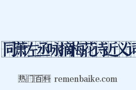同萧左丞咏摘梅花诗近义词是什么意思的图片